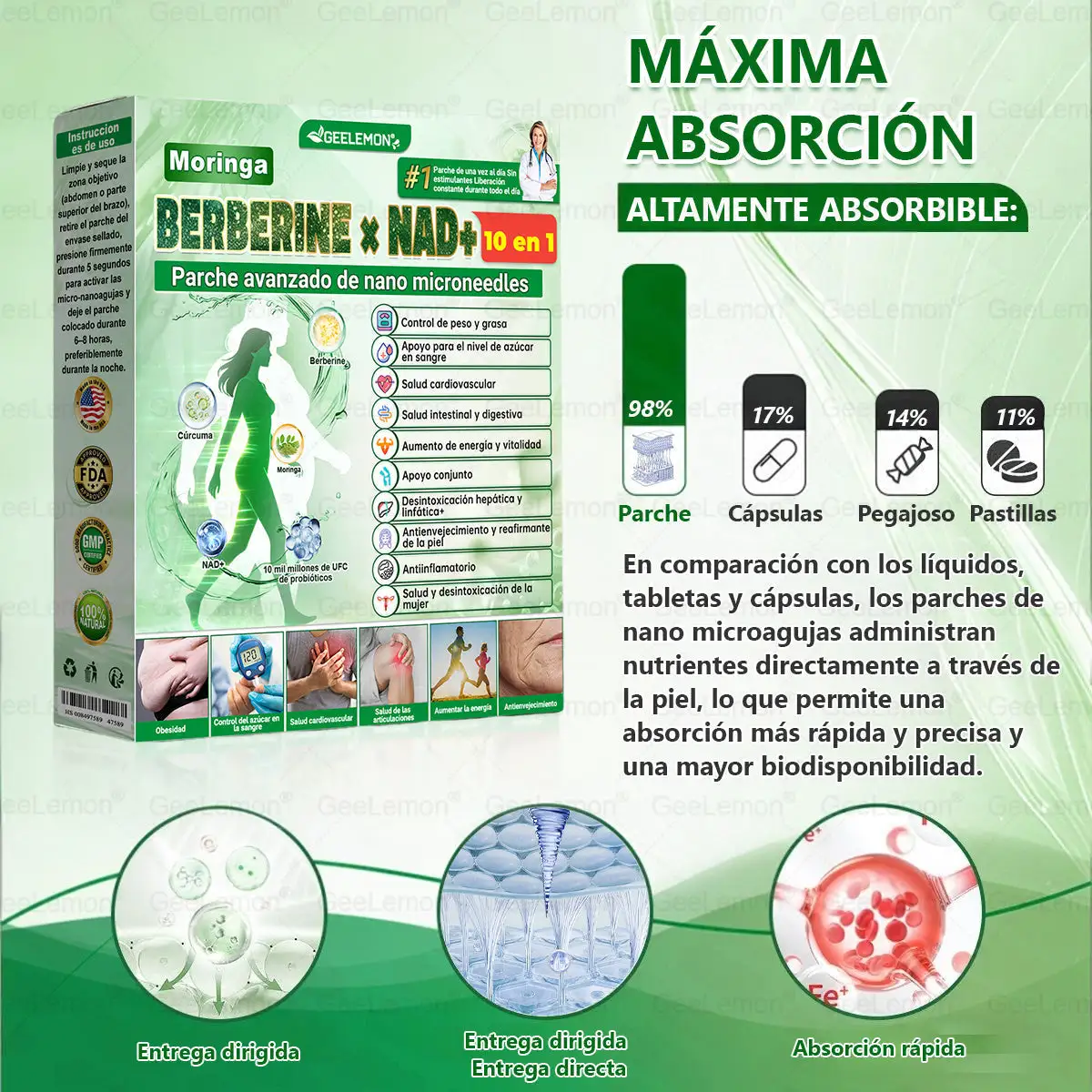 🔥𝐆𝐞𝐞𝐋𝐞𝐦𝐨𝐧® 𝐌𝐨𝐫𝐢𝐧𝐠𝐚 · 𝐁𝐞𝐫𝐛𝐞𝐫𝐢𝐧𝐚 × 𝐍𝐀𝐃+ 𝟏𝟎 𝐞𝐧 𝟏 𝐏𝐚𝐫𝐜𝐡𝐞 𝐀𝐯𝐚𝐧𝐳𝐚𝐝𝐨 𝐝𝐞 𝐍𝐚𝐧𝐨-𝐌𝐢𝐜𝐫𝐨𝐚𝐠𝐮𝐣𝐚𝐬👩⚕️🇺🇸 (Solo una vez al día, cambios visibles en 7 días) ✅ Para la obesidad, la flacidez de la piel, la diabetes y más.
