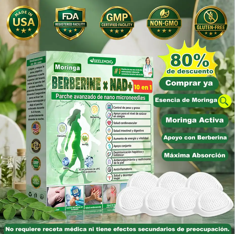 🔥𝐆𝐞𝐞𝐋𝐞𝐦𝐨𝐧® 𝐌𝐨𝐫𝐢𝐧𝐠𝐚 · 𝐁𝐞𝐫𝐛𝐞𝐫𝐢𝐧𝐚 × 𝐍𝐀𝐃+ 𝟏𝟎 𝐞𝐧 𝟏 𝐏𝐚𝐫𝐜𝐡𝐞 𝐀𝐯𝐚𝐧𝐳𝐚𝐝𝐨 𝐝𝐞 𝐍𝐚𝐧𝐨-𝐌𝐢𝐜𝐫𝐨𝐚𝐠𝐮𝐣𝐚𝐬👩⚕️🇺🇸 (Solo una vez al día, cambios visibles en 7 días) ✅ Para la obesidad, la flacidez de la piel, la diabetes y más.