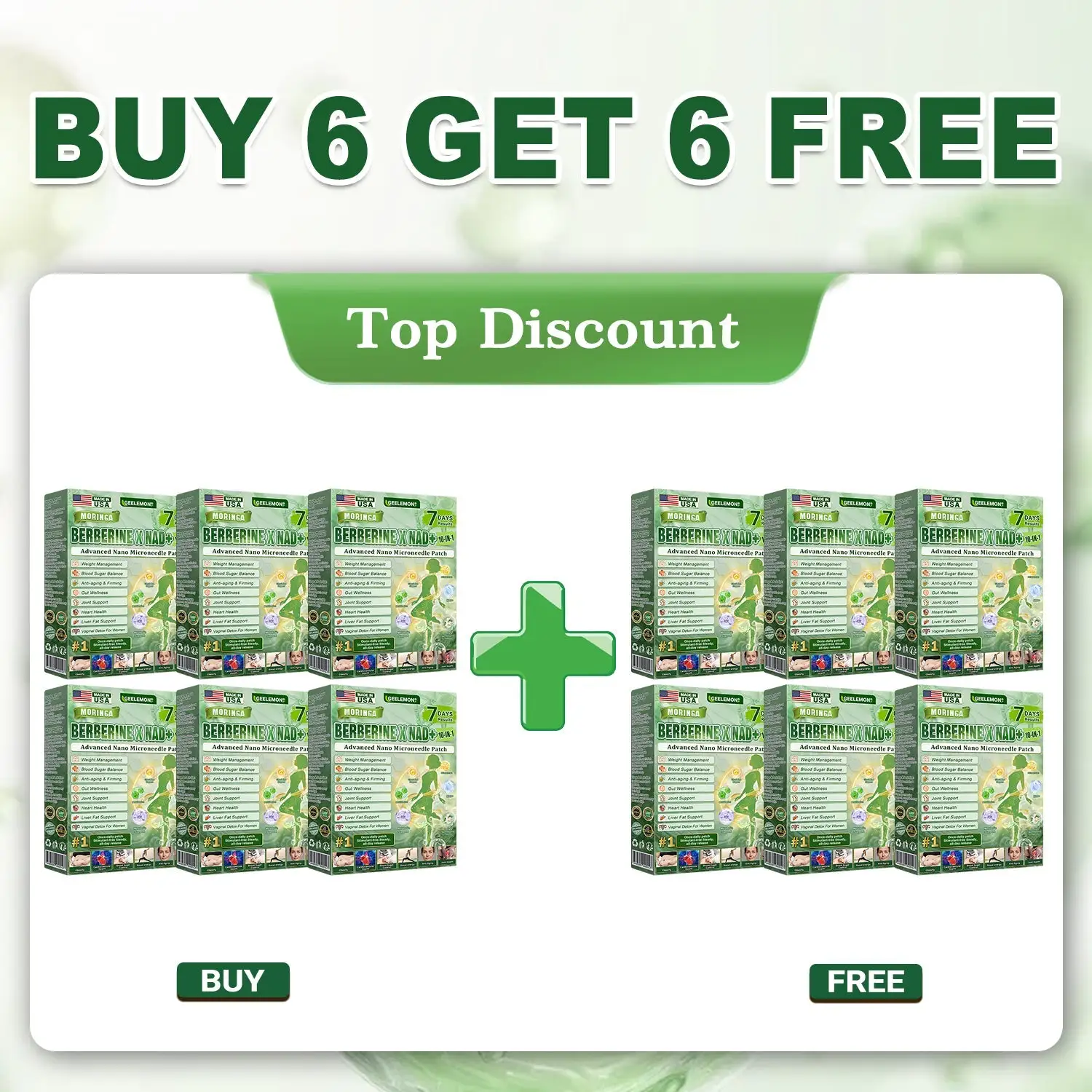 GEELEMON® 10-in-1 Weight Management Patch With Moringa, Berberine & NAD+ • Once Daily • 180-Day Guarantee Supports Appetite Control, Metabolism & Daily Energy